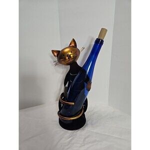 Wine Rack Animal Cartoon Cat Bottle Holder Metal Crafts Sculpture Wine Stand